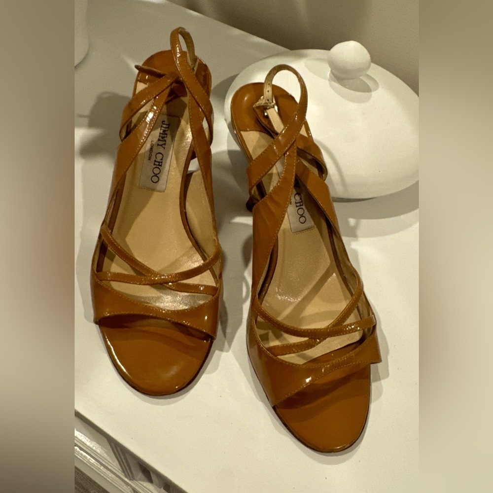 Jimmy Choo Tan Strappy Women's Sandals